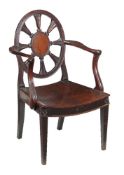 A George III mahogany hall chair