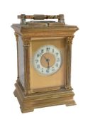 A French brass repeater carriage clock