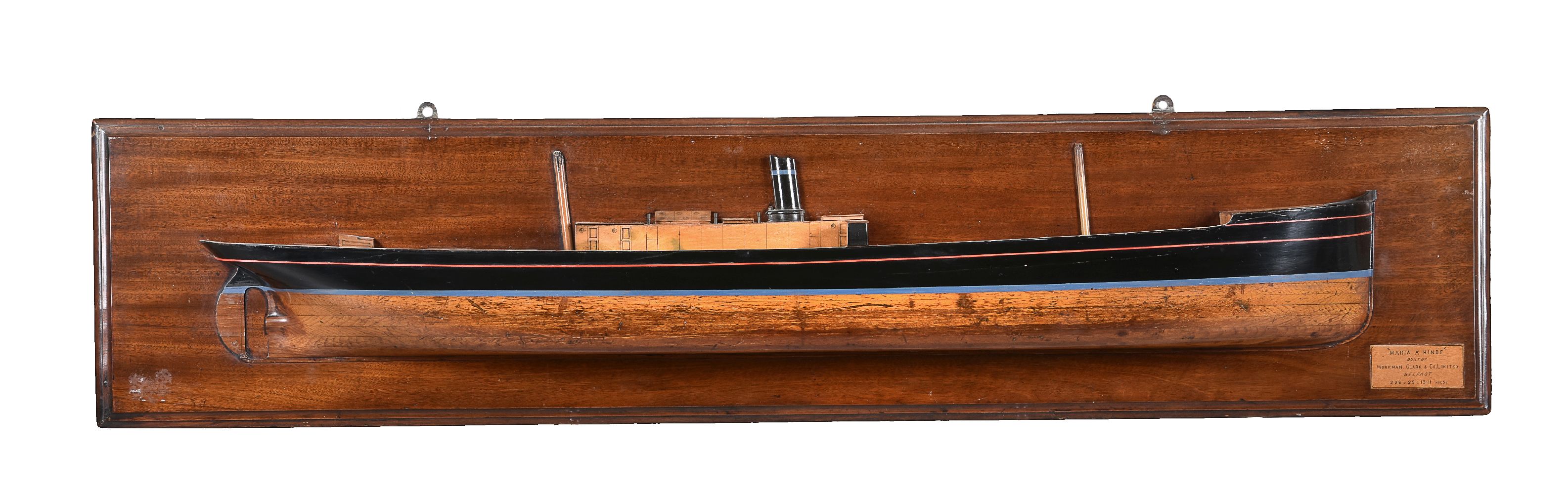 A half block model of the S.S. Maria A Hinde