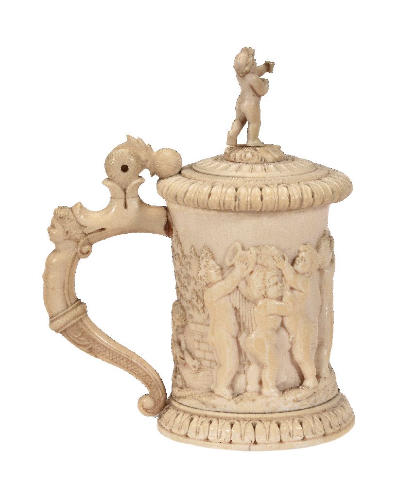 ϒ A Continental carved ivory tankard in Renaissance Revival taste - Image 2 of 3