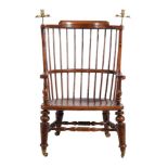 A yew spindleback armchair