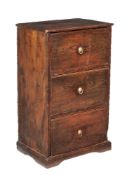 An elm pedestal chest