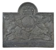 A Jacobean cast iron fireback