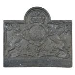 A Jacobean cast iron fireback