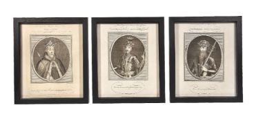 A set of twelve engravings of figures from British Royal history