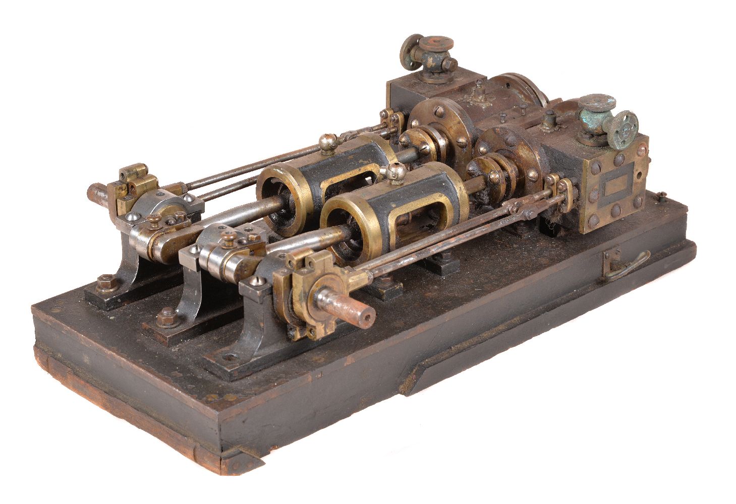 A Late Victorian twin simple horizontal live steam engine - Image 2 of 2