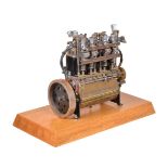 A well-engineered model of an overhead internal combustion four cylinder engine