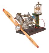 A well-engineered model of an internal combustion twin cylinder air cooled aero engine