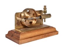 A small brass steam engine