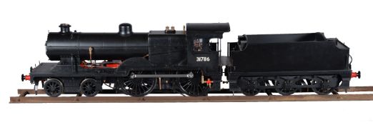 An exhibition standard live steam 5 inch gauge model of a Southern Railway 4-4-0 tender locomotive N