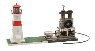 A model of a twin cylinder Sterling hot air engine