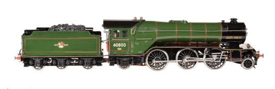 A fine gauge 1 model of a V2 2-6-2 tender locomotive No 60800 ‘Green Arrow’