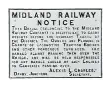 A cast-iron Midland Railway notice