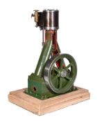 A well-engineered model of a vertical live steam stationary engine