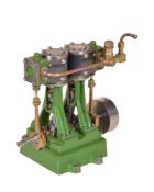 A model of a Stuart Turner D10 vertical marine engine