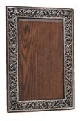 An Edwardian silver tall photograph frame by Martin