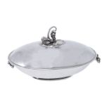 Georg Jensen, a Danish silver Grape pattern vegetable dish and cover