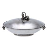 Georg Jensen, a Danish silver Grape pattern vegetable dish and cover