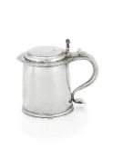 A Charles II silver straight tapered tankard probably by Peter Monger