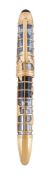 Montblanc, John Harrison, 333, a limited edition gold coloured skeleton fountain pen