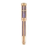 ϒ Montblanc, Brandenburger Tor, 89, a limited edition gold coloured, blue lacquer & diamond fountain