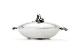 Georg Jensen, a Danish silver Grape pattern vegetable dish and cover