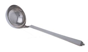 Georg Jensen, a Danish silver Pyramid pattern soup ladle