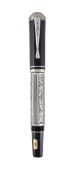 Montblanc, Writers Edition, Marcel Proust, a limited edition silver coloured and black lacquer fount
