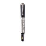 Montblanc, Writers Edition, Marcel Proust, a limited edition silver coloured and black lacquer fount