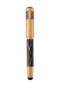 Montblanc, Patron of Art, Alexander The Great, 4810, a limited edition lacquer and gold plated fount