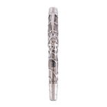 ϒ Montblanc, Magical Black Widow, 88, a limited edition white gold coloured skeleton fountain pen