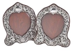 A matched pair of silver photograph frames