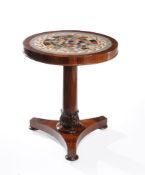 ϒ A George IV rosewood and specimen marble centre table