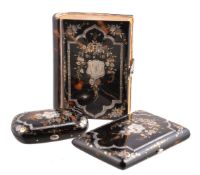 ϒ A French tortoiseshell and piqué work bound Paroissien Romain or prayer book