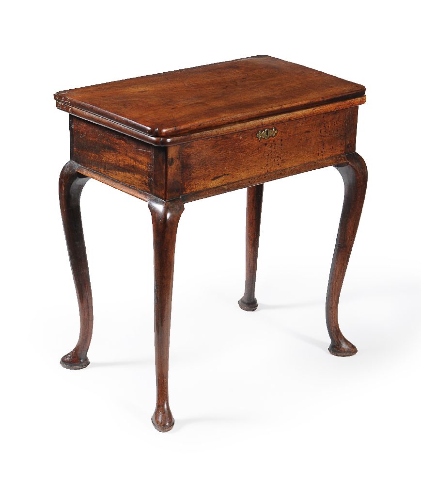 A George I walnut folding tea table