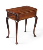 A George I walnut folding tea table