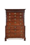 A George III mahogany chest on chest