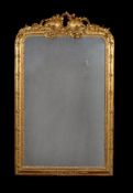 A pair of French giltwood and composition wall mirrors