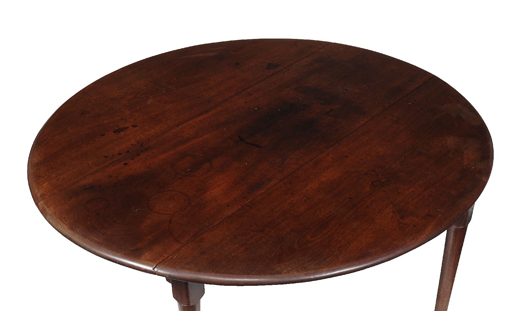 A George II mahogany oval drop leaf dining table - Image 3 of 3