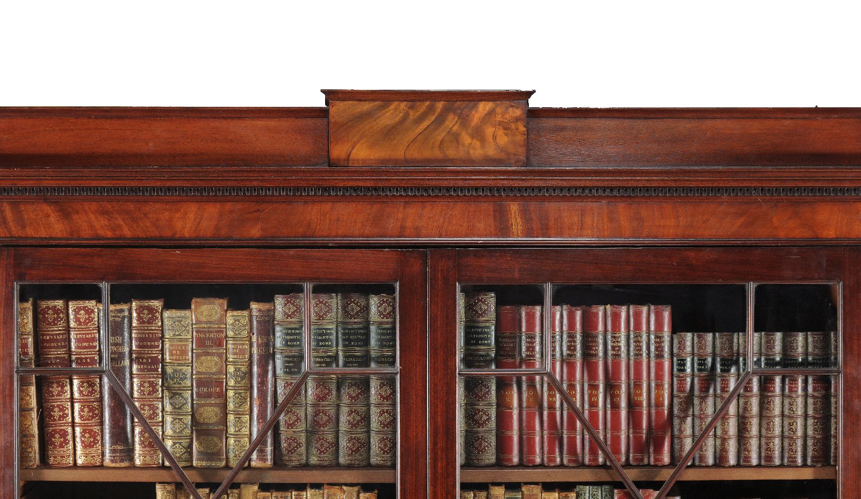 A George III mahogany breakfront library bookcase - Image 3 of 3