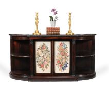 ϒ A George IV rosewood breakfront side cabinet