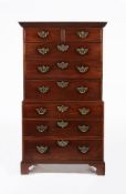 A George III mahogany chest on chest