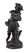 A Turner & Co. black basalt figure emblematic of Winter from a set of the Four Seasons after a model