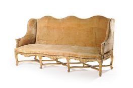 A suite of carved giltwood and upholstered seat furniture