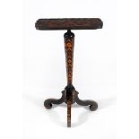 An Anglo-Dutch walnut, ebonised and specimen marquetry tripod table