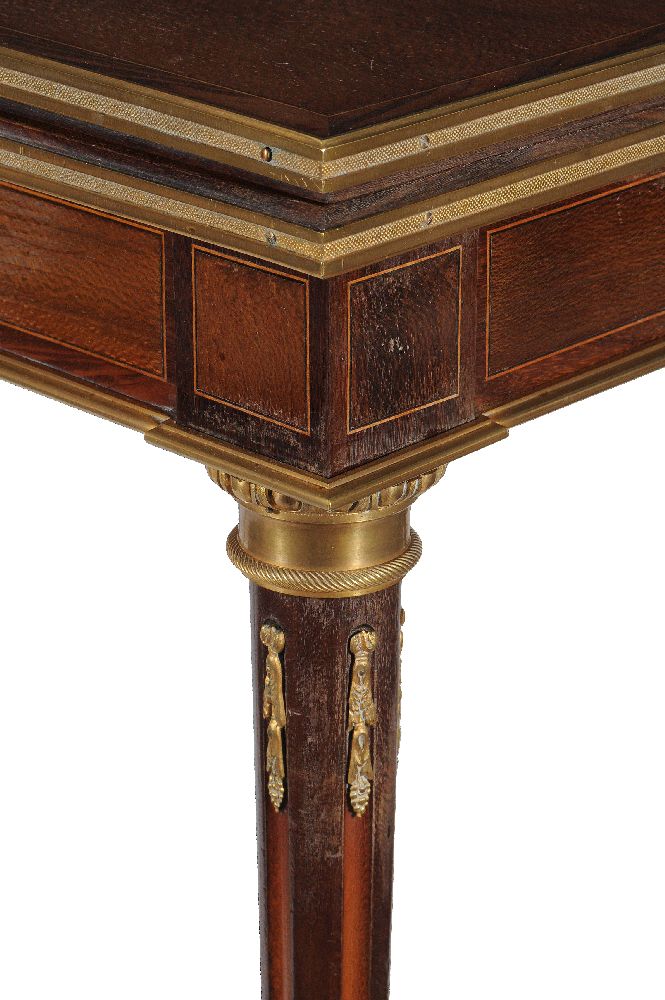 A French partridgewood and gilt metal mounted folding card table - Image 2 of 5