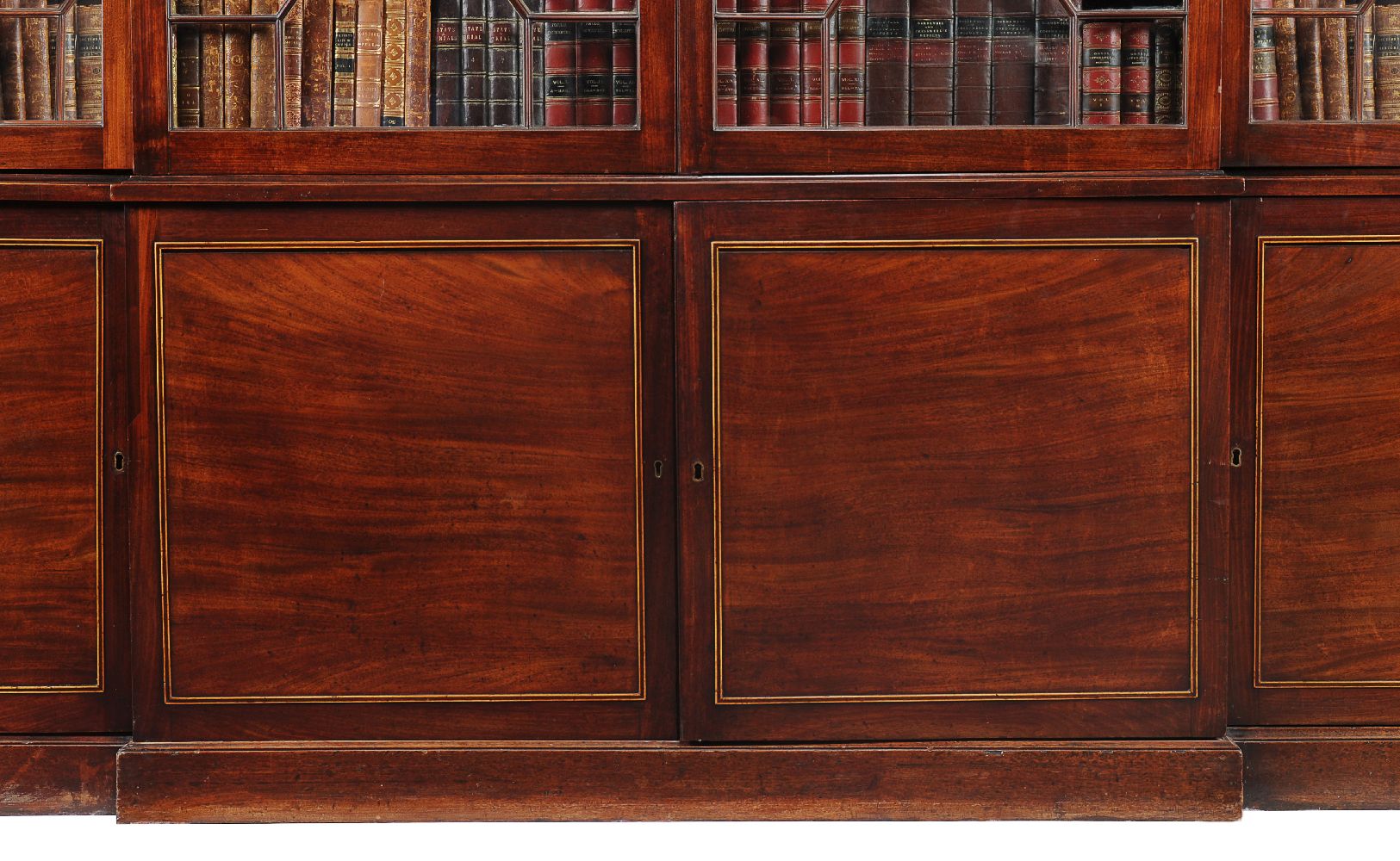 A George III mahogany breakfront library bookcase - Image 2 of 3