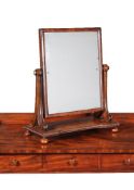 A Regency mahogany dressing mirror