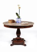 ϒ A Charles X rosewood and marquetry centre table