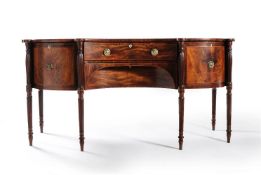 A Regency mahogany concave fronted sideboard